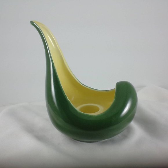 Redwing Pottery Taper Candle Holder Tear Drop/Scoop Design Vintage - Picture 1 of 7